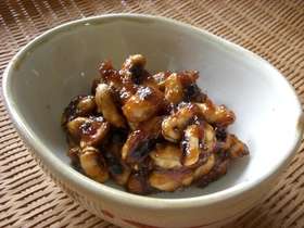 レンジで簡単　味噌ピーナッツ