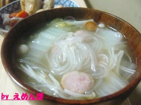 中華風 白菜と春雨スープ　