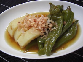万願寺唐辛子と山芋のホクホクおかか煮