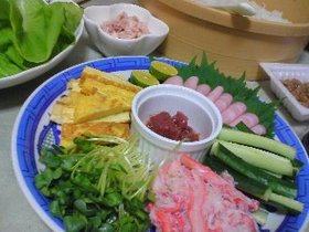 サラダだけ手巻き