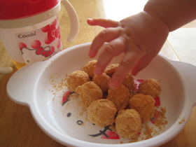 離乳食後期♡子どもおはぎ（きな粉）