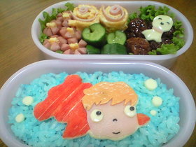 キャラ弁☆ポニョ弁当♪可愛ぃ☆