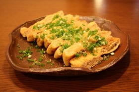 ☆つくねの油揚げ挟み焼き☆