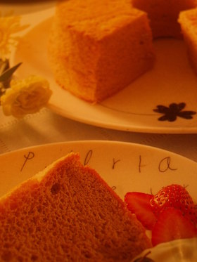 ★しっとり絹どけ！紅茶のシフォンケーキ★