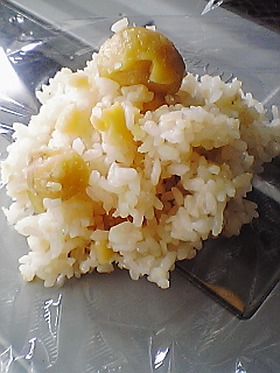 栗が甘いよ。もっちり栗ご飯