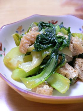 ちんげん菜と油あげの煮びたし