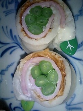 □ちくわハムいんげんのくるくるマヨ巻き□