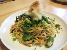 お茶漬けの素で簡単♪ツナおろしパスタ