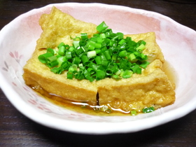 レンジで即効おつまみ☆厚揚げの煮物