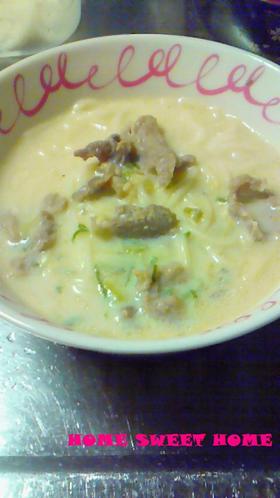 豆乳＋温麺＝とうにゅうめん