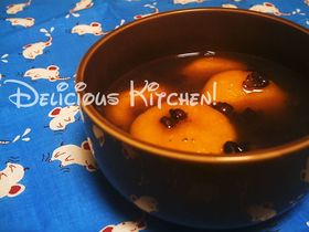 ばあちゃんの味♪かぼちゃ団子のお月見汁粉