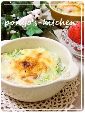 NEW★白菜とベーコンのあっさりグラタン