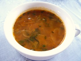 甘酸っぱい☆ トマトコンソメスープ