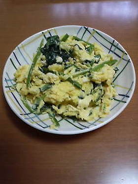 ほうれん草とふわふわ卵♬*:♬♪
