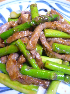 簡単✿牛肉とアスパラの中華炒め