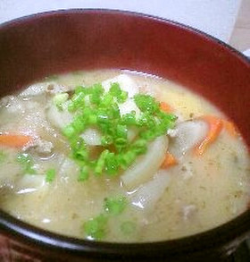 大分名物★だんご汁（中力粉でもちもちと）