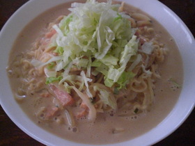 みそラーメンのクリームスープパスタ風♪