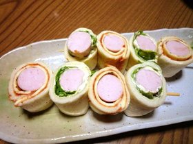 リサーラソーセージのおつまみロールサンド