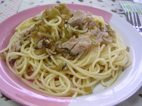 おいしい♪高菜スパゲティ