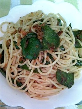 ピーマンのかつお醤油パスタ