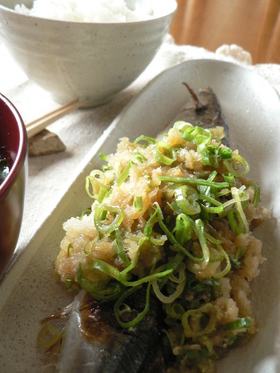 **さんまの塩焼きに合う大根おろし**