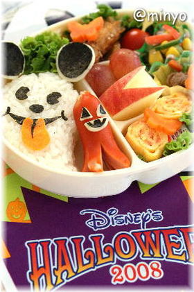ミッキーオバケのハロウィン弁当*キャラ弁
