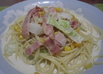 簡単☆白菜とコーンのクリームスープパスタ