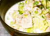 クリーミー味噌ミルク！！豚キャべうどん