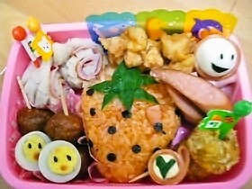 キャラ弁に!❤いちごのおにぎり❤