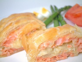 サーモンのクリームポテト包み