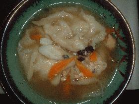すいとん(ひっつみ)=サバ缶のダシ=