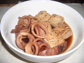 寒い冬にはｲｶ豆腐