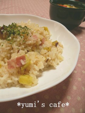 土鍋ｄｅめちゃ美味しい♡さつまいもピラフ