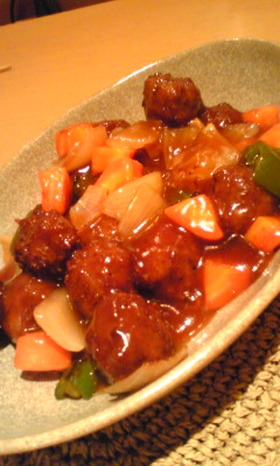 肉団子の甘酢あんかけ