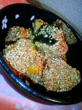 かぼちゃのごま揚げ