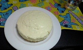 白ワインでレアチーズケーキ
