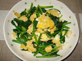 ほうれん草と卵の炒め物☆