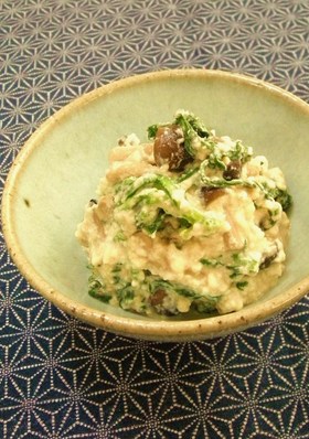 春菊としめじの白和え