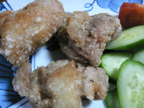 サッパリ～♪　鶏の塩から揚げ（竜田揚げ）