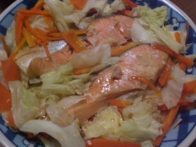 簡単☆鮭のレンジ蒸し