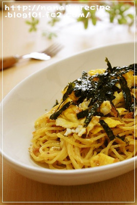 麺つゆ梅マヨパスタ