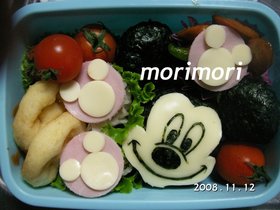 キャラ弁　おかず　ミッキー
