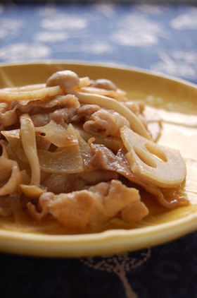 豚肉とれんこんのさっぱり炒め