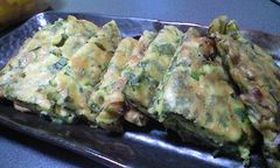 カリッ、ふわっ♪春菊と豆腐の和風チヂミ＊