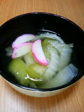 半端野菜でお吸い物