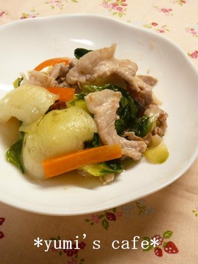 ✿青梗菜と豚肉の塩ダレ炒め✿