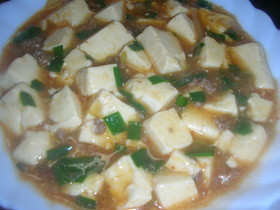 ニラ入りマーボ豆腐