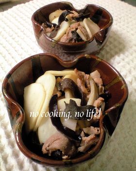 カブと豚コマの旨味生姜炒め