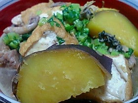 さつま芋と生揚げ(厚揚げ)の煮物