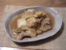 家族大好き白菜のとろとろ煮ヽ(○´ｗ｀)